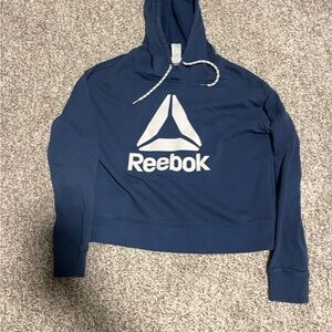 Reebok Blue Hoodie with White Logo